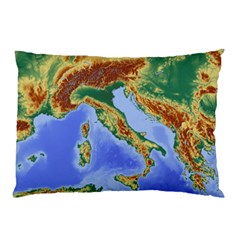 Italy Alpine Alpine Region Map Pillow Case