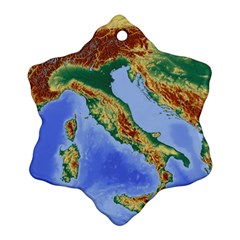 Italy Alpine Alpine Region Map Ornament (Snowflake)