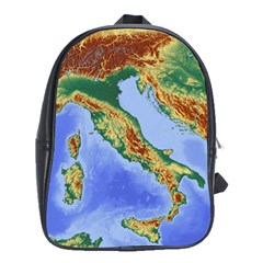 Italy Alpine Alpine Region Map School Bag (XL)
