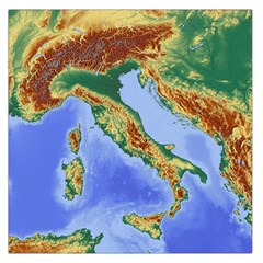 Italy Alpine Alpine Region Map Large Satin Scarf (Square)