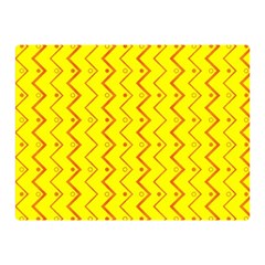 Yellow Background Abstract Double Sided Flano Blanket (mini)  by Wegoenart