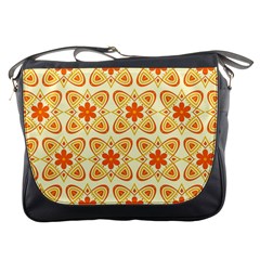 Background Floral Forms Flower Messenger Bag by Wegoenart