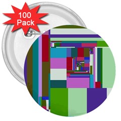 Fractal Gradient Colorful Infinity Art 3  Buttons (100 Pack)  by Wegoenart