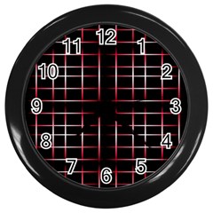 Background Texture Pattern Wall Clock (Black)