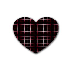 Background Texture Pattern Rubber Coaster (Heart) 
