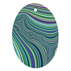 Art Fractal Gradient Colorful Infinity Pattern Ornament (oval) by Wegoenart