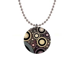 Art Retro Design Vintage 1  Button Necklace