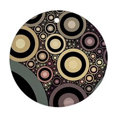 Art Retro Design Vintage Round Ornament (two Sides)