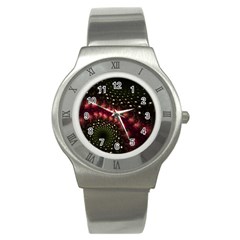 Background Texture Pattern Art Stainless Steel Watch