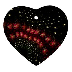 Background Texture Pattern Art Heart Ornament (two Sides)