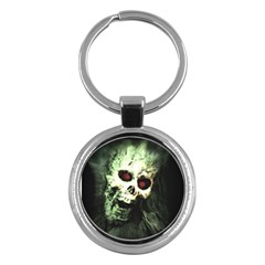 Screaming Skull Human Halloween Key Chains (round)  by Wegoenart