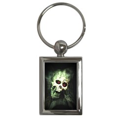Screaming Skull Human Halloween Key Chains (rectangle) 