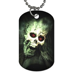 Screaming Skull Human Halloween Dog Tag (one Side)