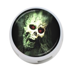 Screaming Skull Human Halloween 4-port Usb Hub (two Sides) by Wegoenart