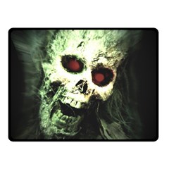 Screaming Skull Human Halloween Fleece Blanket (small) by Wegoenart