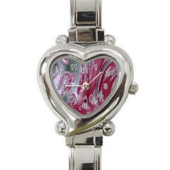 Fractal Gradient Colorful Infinity Heart Italian Charm Watch