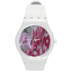 Fractal Gradient Colorful Infinity Round Plastic Sport Watch (m)