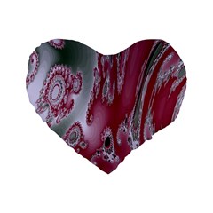 Fractal Gradient Colorful Infinity Standard 16  Premium Flano Heart Shape Cushions