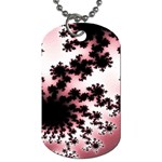 Fractal Pattern Pink Dog Tag (Two Sides) Front