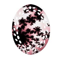 Fractal Pattern Pink Ornament (oval Filigree)