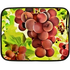 Grape Harvest Nature Figure Rustic Double Sided Fleece Blanket (mini)  by Wegoenart