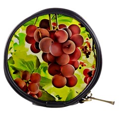 Grape Harvest Nature Figure Rustic Mini Makeup Bag by Wegoenart