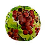 Grape Harvest Nature Figure Rustic Standard 15  Premium Flano Round Cushions Back