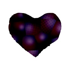 Fractal Rendering Standard 16  Premium Flano Heart Shape Cushions by Wegoenart