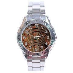 Fractals Artistic Digital Design Stainless Steel Analogue Watch