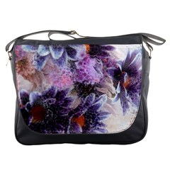 Flower Digital Art Artwork Abstract Messenger Bag by Wegoenart