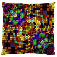 Color Mosaic Background Wall Large Cushion Case (one Side) by Wegoenart