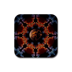 Fractal Space Fantasy Rubber Square Coaster (4 Pack) 