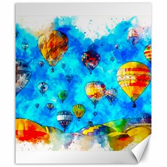 Hot Air Balloon Sky Art Watercolor Canvas 20  X 24  by Wegoenart