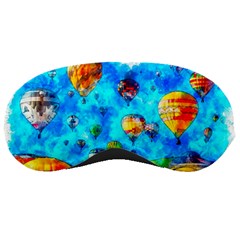 Hot Air Balloon Sky Art Watercolor Sleeping Masks by Wegoenart