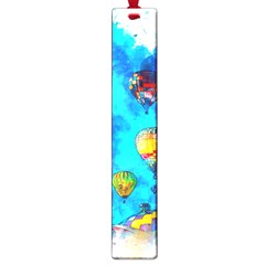 Hot Air Balloon Sky Art Watercolor Large Book Marks by Wegoenart