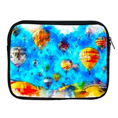 Hot Air Balloon Sky Art Watercolor Apple Ipad 2/3/4 Zipper Cases by Wegoenart