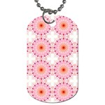 Make A Wish Banner Fractals Pink Dog Tag (Two Sides) Back