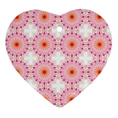 Make A Wish Banner Fractals Pink Heart Ornament (two Sides) by Wegoenart