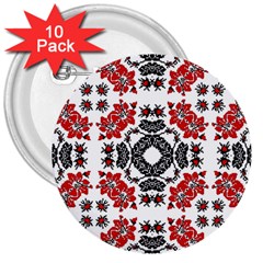 Ornament Seamless Pattern Element 3  Buttons (10 Pack) 