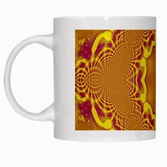 Abstract Fractal Pattern Washed Out White Mugs by Wegoenart