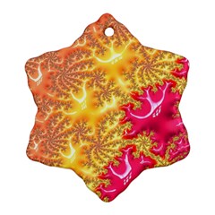 Fractal Math Mathematics Science Snowflake Ornament (two Sides) by Wegoenart