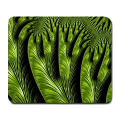 Fractal Background Abstract Green Large Mousepads