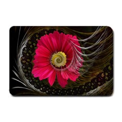 Fantasy Flower Fractal Blossom Small Doormat  by Wegoenart