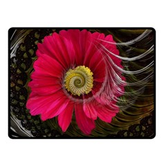 Fantasy Flower Fractal Blossom Fleece Blanket (small)