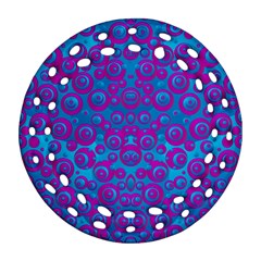 The Eyes Of Freedom In Polka Dot Ornament (round Filigree) by pepitasart