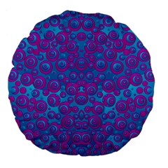 The Eyes Of Freedom In Polka Dot Large 18  Premium Flano Round Cushions by pepitasart