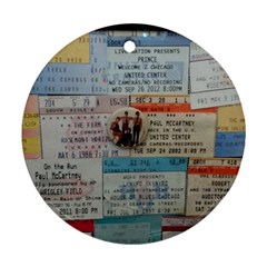 Concert TIcket Memorabilia  Ornament (Round)