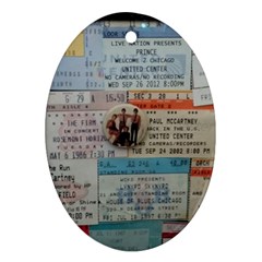 Concert TIcket Memorabilia  Ornament (Oval)