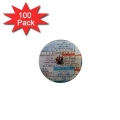 Concert TIcket Memorabilia  1  Mini Magnets (100 pack) 