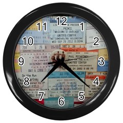 Concert TIcket Memorabilia  Wall Clock (Black)